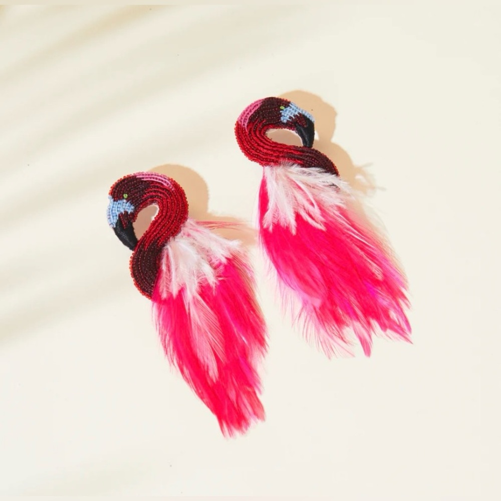 Mignonne Gavigan Pink Flamingo Earrings